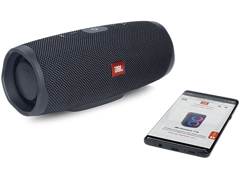 Altavoz inalámbrico - JBL Charge Essential 2, Autonomía 20h, Resistente al agua, Negro