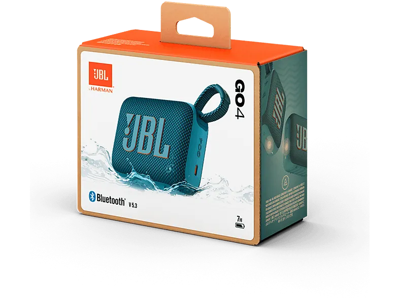Altavoz inalámbrico - JBL Go 4, 4.2 W, Bluetooth, 7 h autonomía, Resistente al polvo y agua, Azul