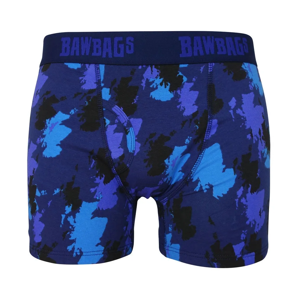 Boys Scotland Camo Cotton Boxer Shorts