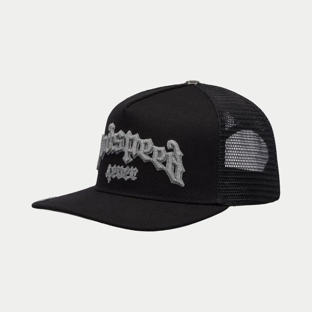 Black 3M Reflective Godspeed GS Forever Trucker Hat - Optimized for Visibility