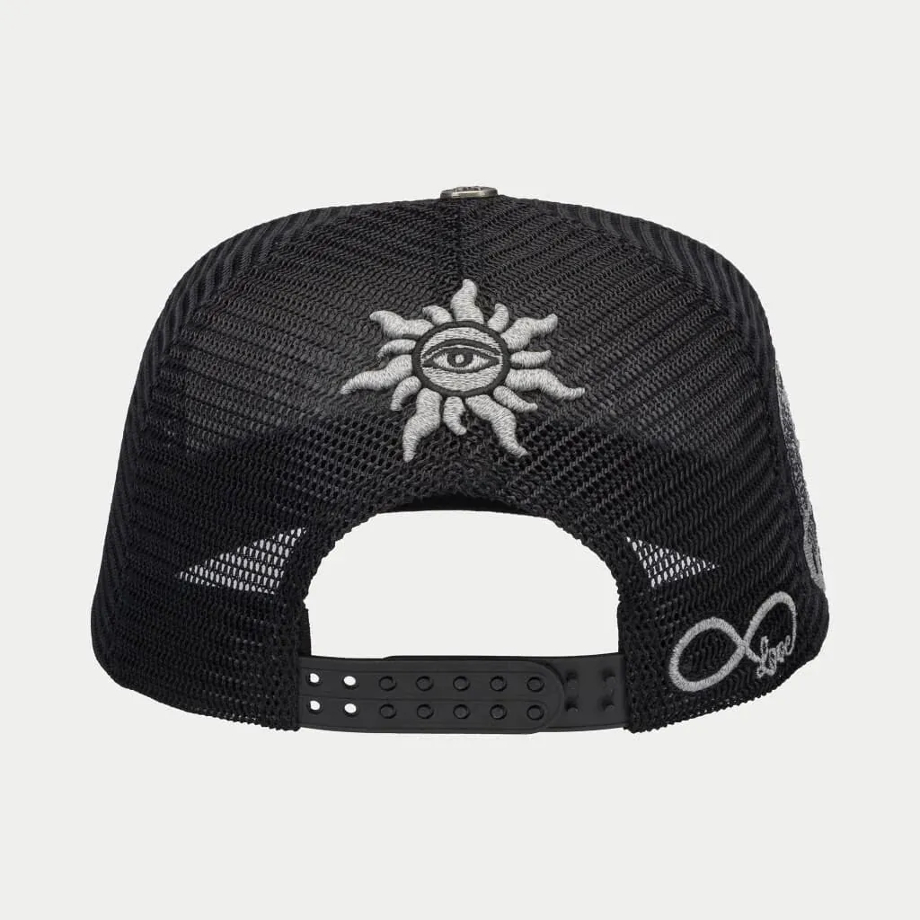 Black 3M Reflective Godspeed GS Forever Trucker Hat - Optimized for Visibility