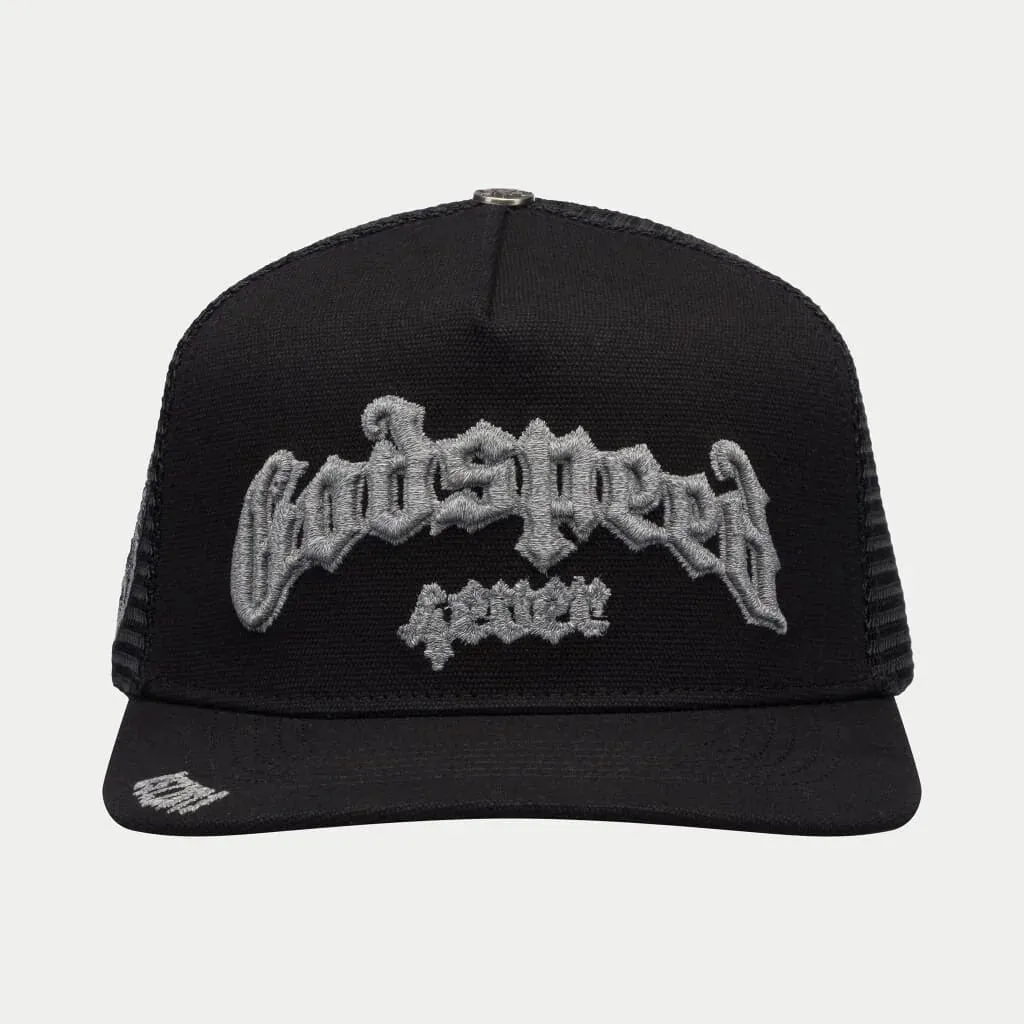 Black 3M Reflective Godspeed GS Forever Trucker Hat - Optimized for Visibility