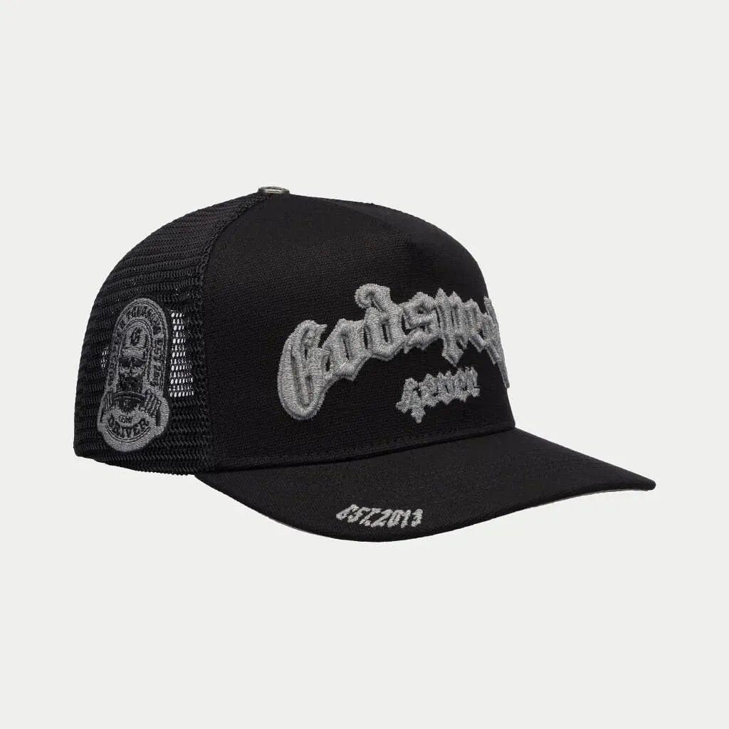 Black 3M Reflective Godspeed GS Forever Trucker Hat - Optimized for Visibility